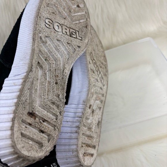 Sorel Black Ankle Suede Wedges Boots size 6.5 Woman - Picture 5 of 10